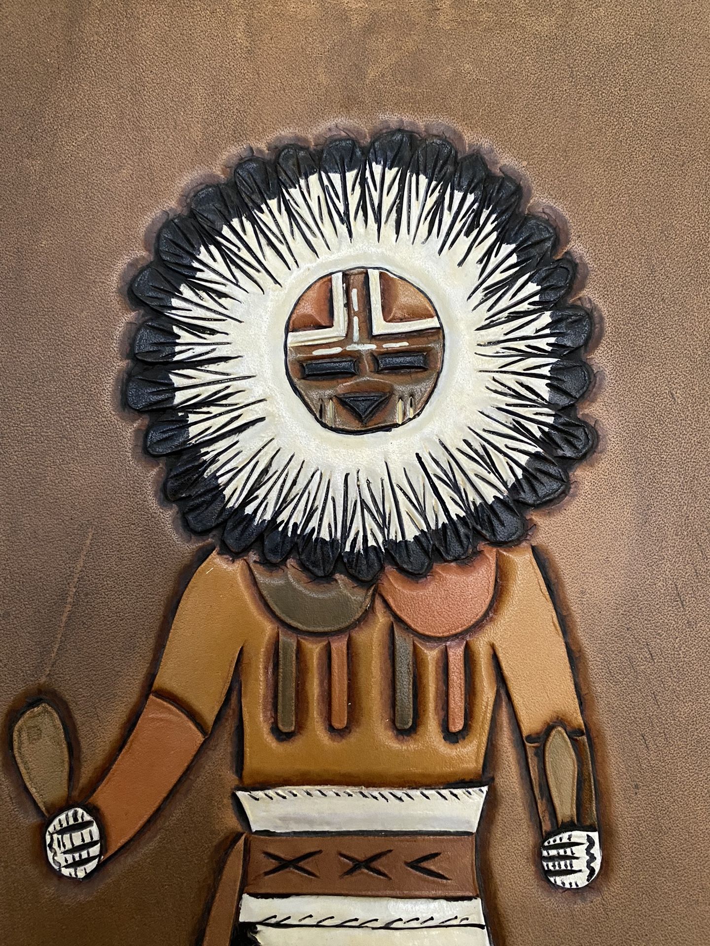 Native American Leather Wall Art