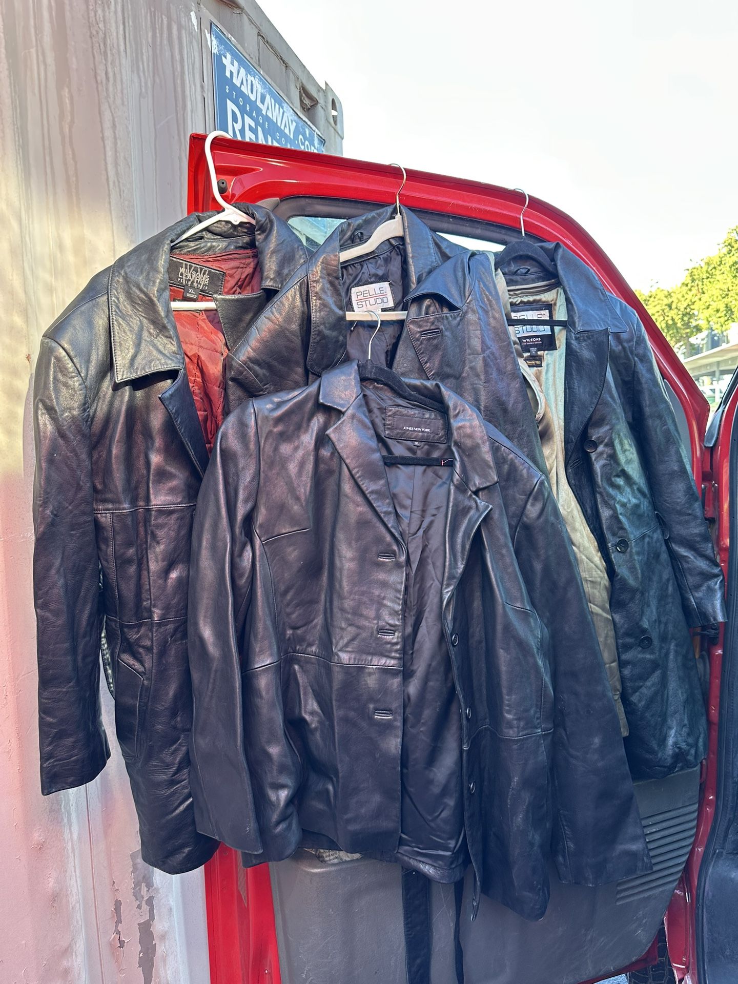 4 leather jackets in good condition