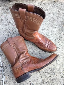 Justin's Cowboy Boots 9 Teju Lizard