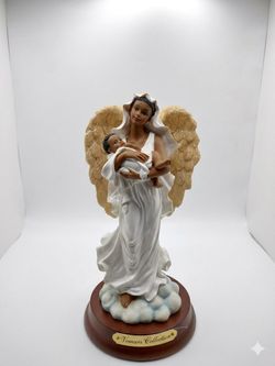 Vemars Collection African American Angel Holding Baby Figurine (8.5"-9" Tall)