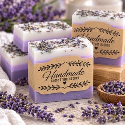 Handmade Honey Lavender Goat Milk and Glycerin Soap