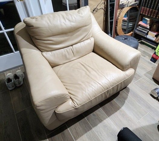 Large Italian Leather Chair