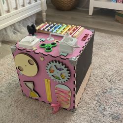 Wooden Handmade Activity Cube 