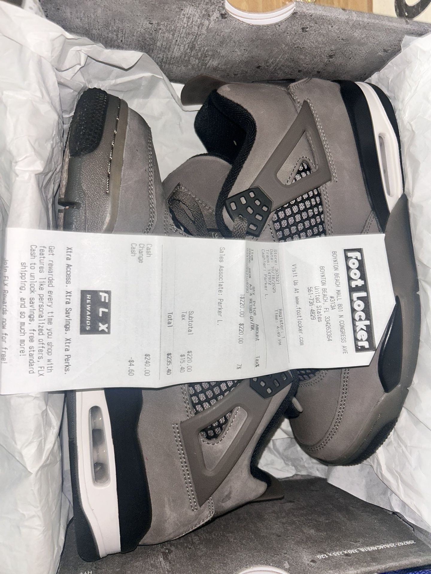 Air Jordan 4 Retro Cave Stone  Black Phantom