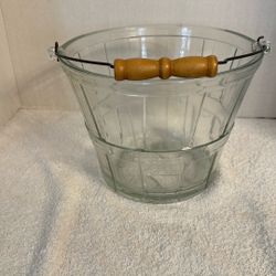 Vintage Glass Bucket 
