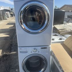 LG  Stackable White Front Load Set 