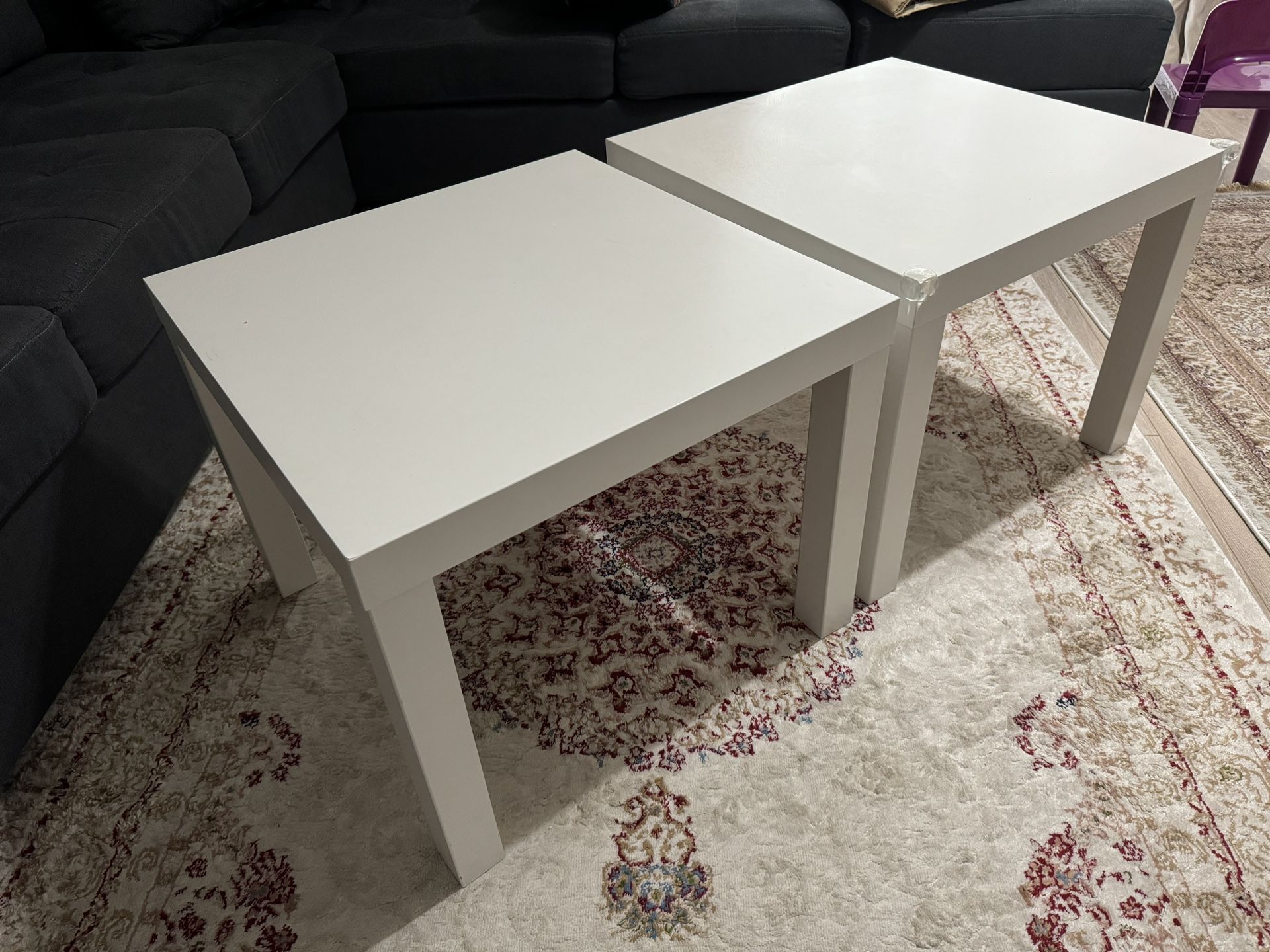 Two Coffee White Tables 