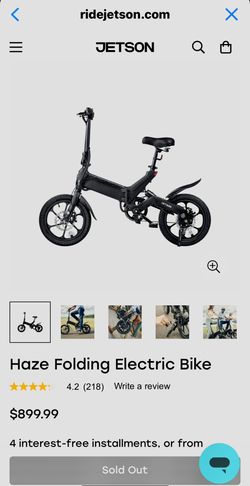 JETSON HAZE/Folding Electric Bike $525 or B.O LAST TWO LEFT JETSON HAZE/Folding Electric Bike $525 or B.O LAST TWO LEFT