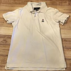 Psycho Bunny Children’s Polo White Shirt Size Large -preowned 