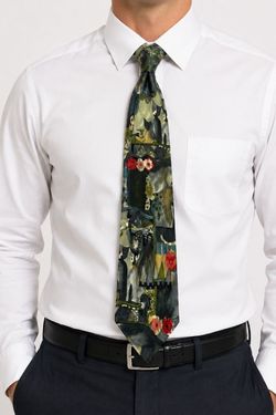 Vintage 1990s Ermenegildo Zegna 100% Silk Made in Italy Abstract Floral Necktie