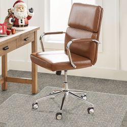 Office Chair Mat Carpet Protector: 36"x 48" Plastic Heavy Duty Computer Desk Mats with Lip for Low Flat and No Pile Carpeted Floor - Clear Rug Pad for