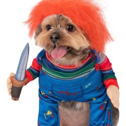 New Chucky Child's Play Sz LG Halloween Dog Cat Pet Costume