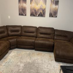 Comfortable Dark Brown Sectional Sofa