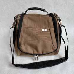 VICTORINOX TRAVEL HANGING TOILETRY COSMETIC BAG KIT WITH  STRAP - Tan