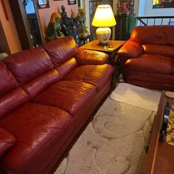 Beautiful Leather Sofa. Moving And I Have To Sell All My Possessions. I Am Asking $150 For The  Two Piece Sofa, $50 For The Asian Style Side Tables (T