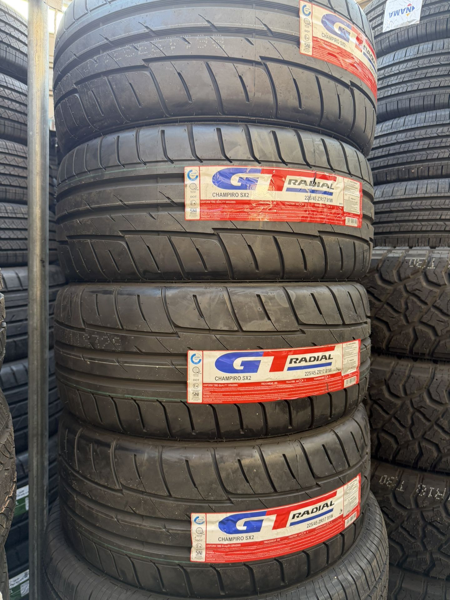 225/45/17 GT Free Mount And Balance Included