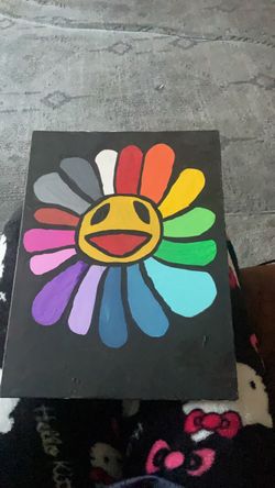 RAINBOW FLOWER PAINTING