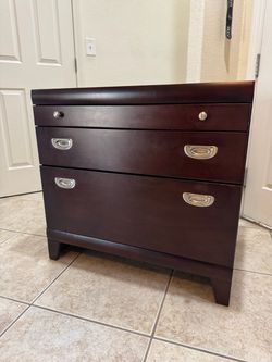 Solid Wood Dark Cherry 3 Drawer Cabinet