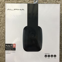 Alpha PulseX Black Headphones- Brand New
