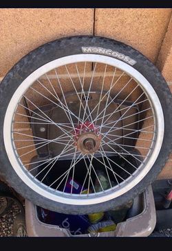 Mongoose 20” Rear Wheel With All Solid Tube