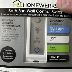 Homewerks Bathroom fan switch NEW