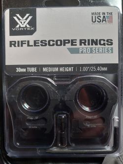 Vortex Pro Series 30mm Scope Rings Medium 1.00" PR30-M Pair W/ Case, Brand New.