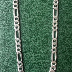 925 Italy Figaro Necklace 24 Inches 54 Grams