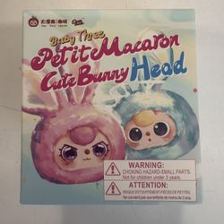 cureplaneta AUTHENTIC Baby Three Petit Macaron Cute Bunny Head Plush Blind Box