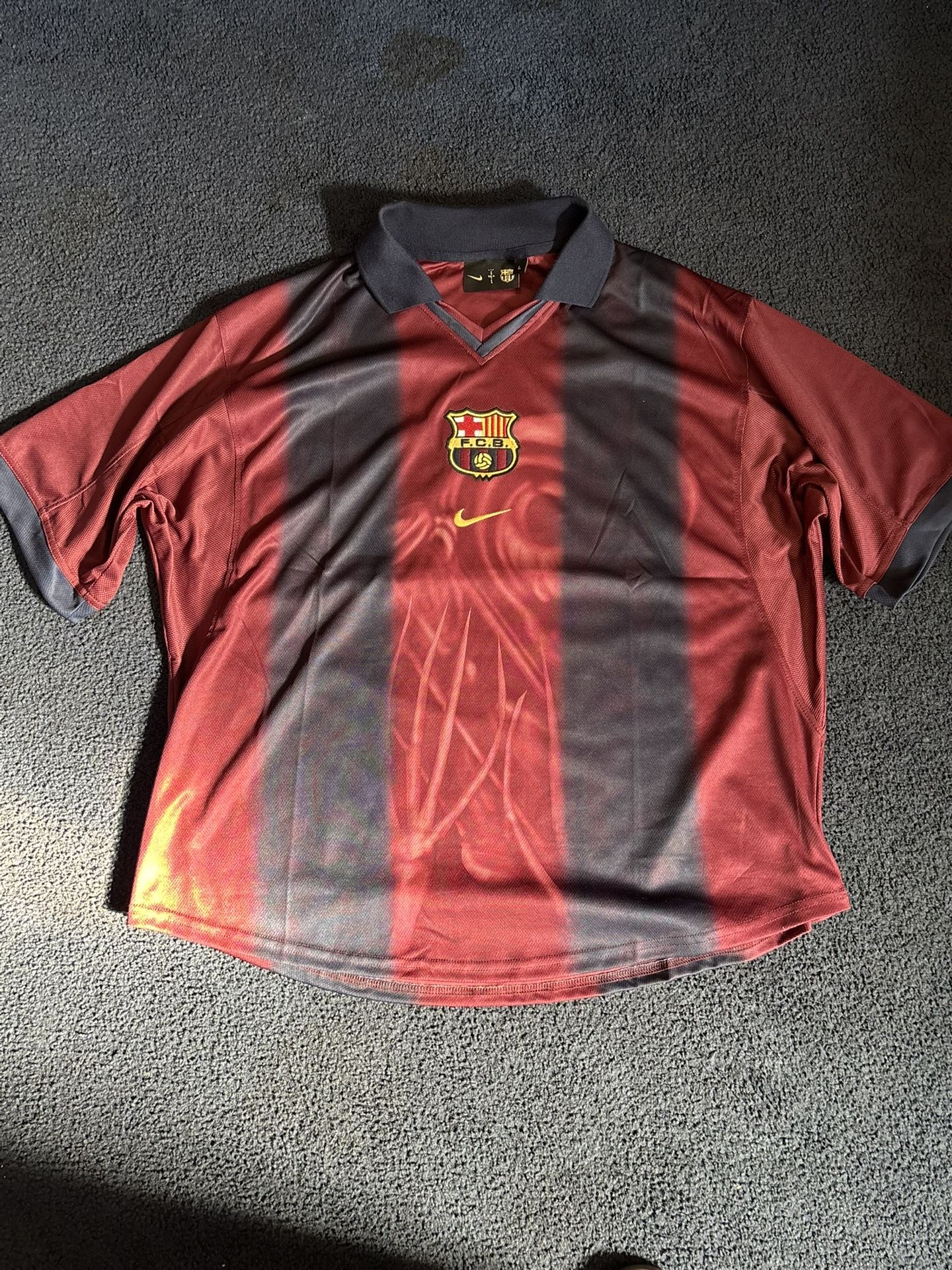 Travis Scott x Nike x FC Barcelona Retro 2000/01 Home Skeleton Jersey