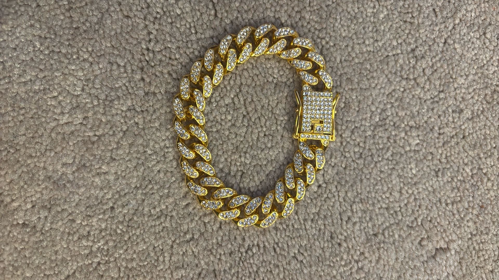 iced out cuben link bracelet