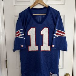 VTG Drew Bledsoe Jersey #11 New England Patriots Jersey Sz 40 Champion Mades USA