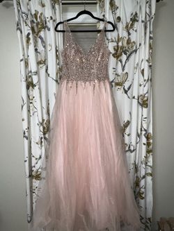 Cinderella Story Embellished Maxi Gown - Blush