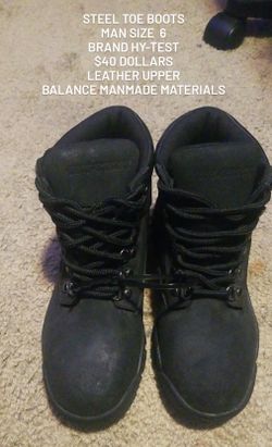 Steel toe boots size 6