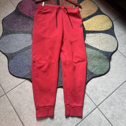 Red Nike Tech Sweatpants