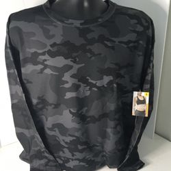 New Womens Lg(12-14) Avia Camo Athletic Long Sleeve Soft Tee