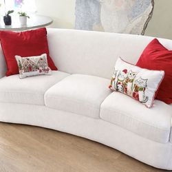 White Luxury Couch and Love Seat Like New 