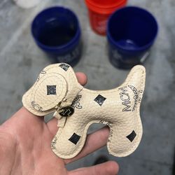 Mcm Beige Dog Key Chain