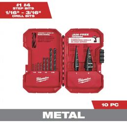 Milwaukee Black Oxide Step Drill Bit Set (10-Piece