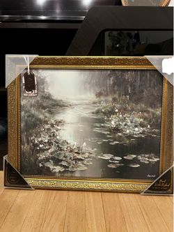 Lillies Framed Art Piece in Antique Frame 🖼️
