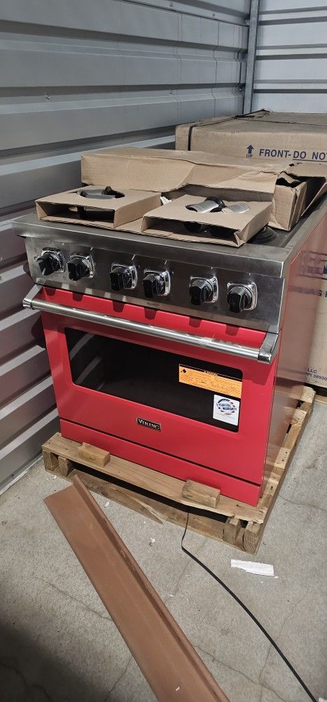Viking 30" Gas Range In Red. I Still Have The Box