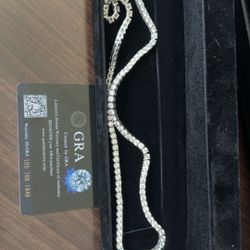 14k Moissanite Tennis Chain w/ GRA Certificate