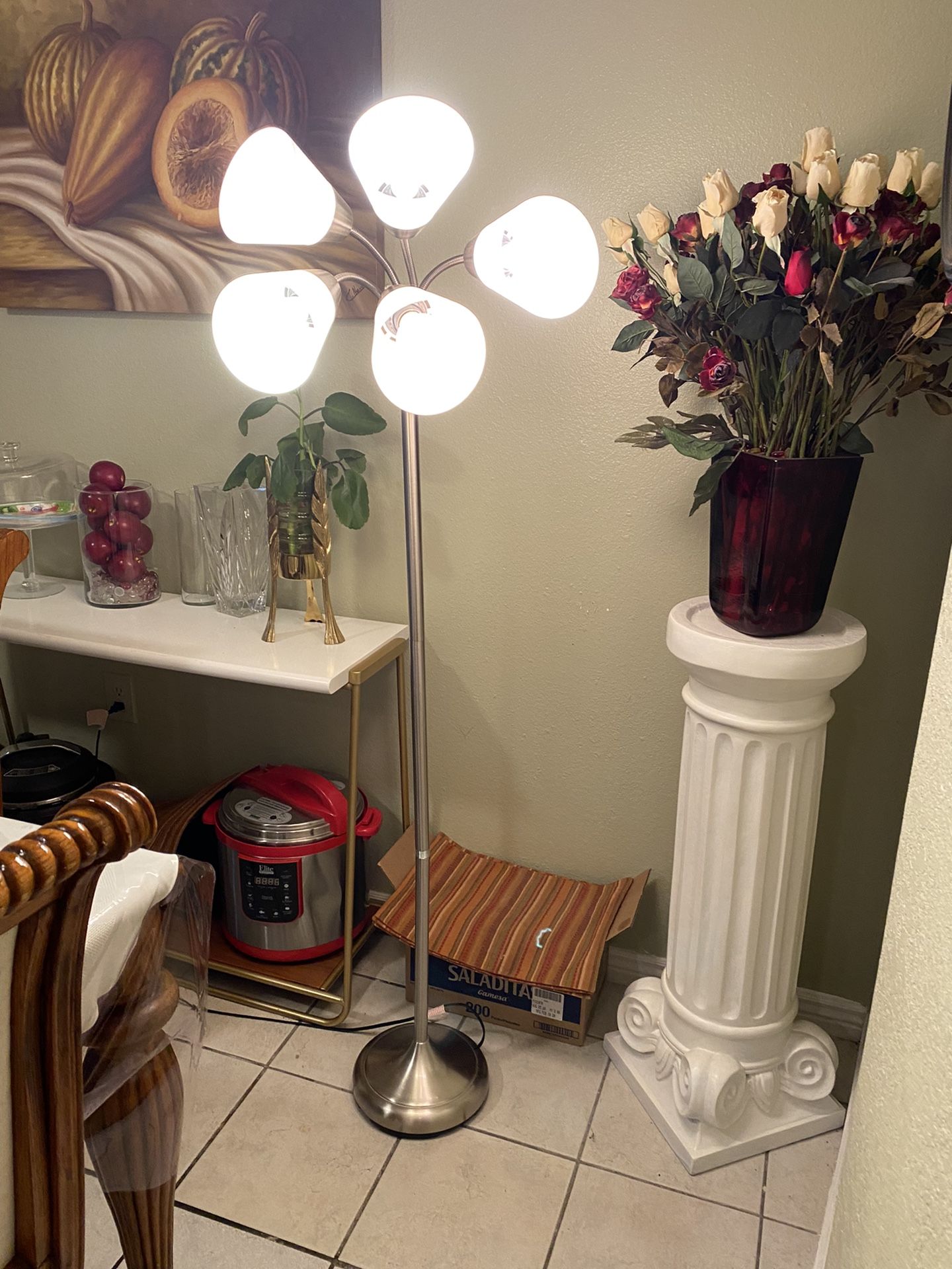 FLOOR 3 WAYS LAMP 66” H. NORMAL WEAR $40.00 ENGLISH -SPANISH