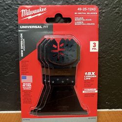 Milwaukee 49-25-1243 Multi Tool Blade - Pack of 3 Black - NEW