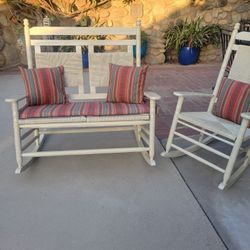 Cracker Barrel Front Porch Rocking Chair Set 2pcs  USA Made 
