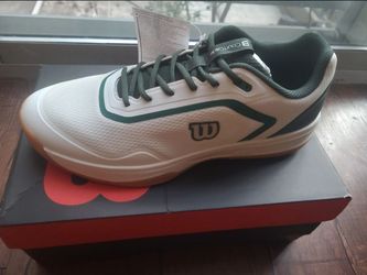 Wilson Men's CourtGlide Tennis Shoes White and Sycamore