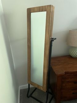 Full Length Cheval Floor Mirror Wood Frame