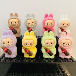 Labubu Figurines with Coke Accessory | Cute Toy Figures Decorations & Display