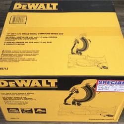 Dewalt 15 Amp 10” Compound Single Bevel Miter Saw Brand New 