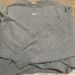 Small Crop Grey Nike Sweater