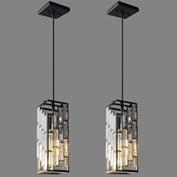 Modern black crystal chandeliers